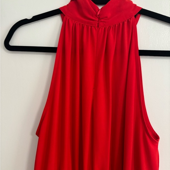 Red High Neck Maxi Dress - Picture 7 of 7